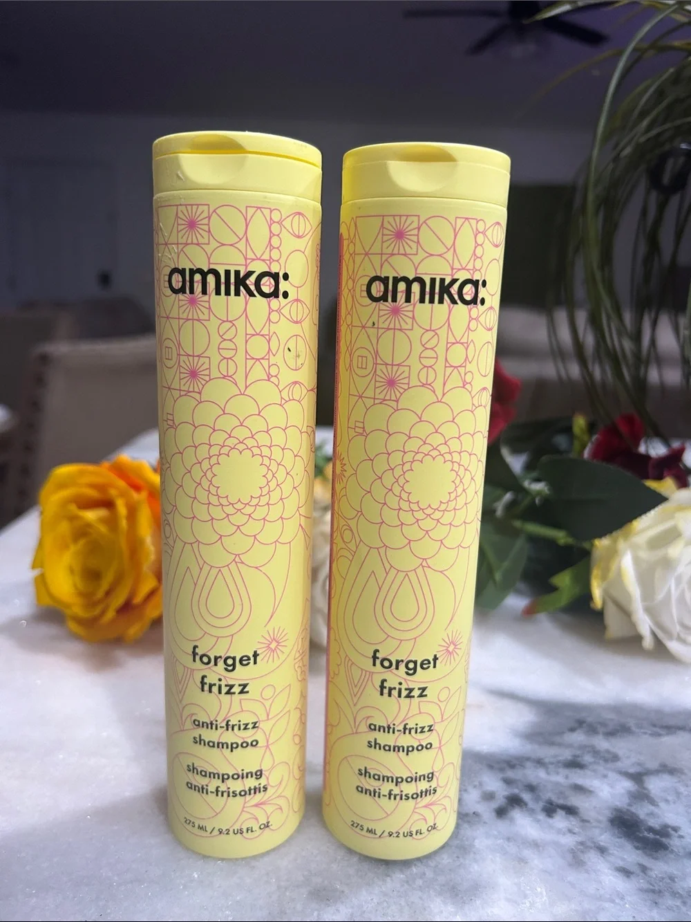 amika Forget Frizz Anti-Frizz Shampoo -2 new 9.2FL OZ
